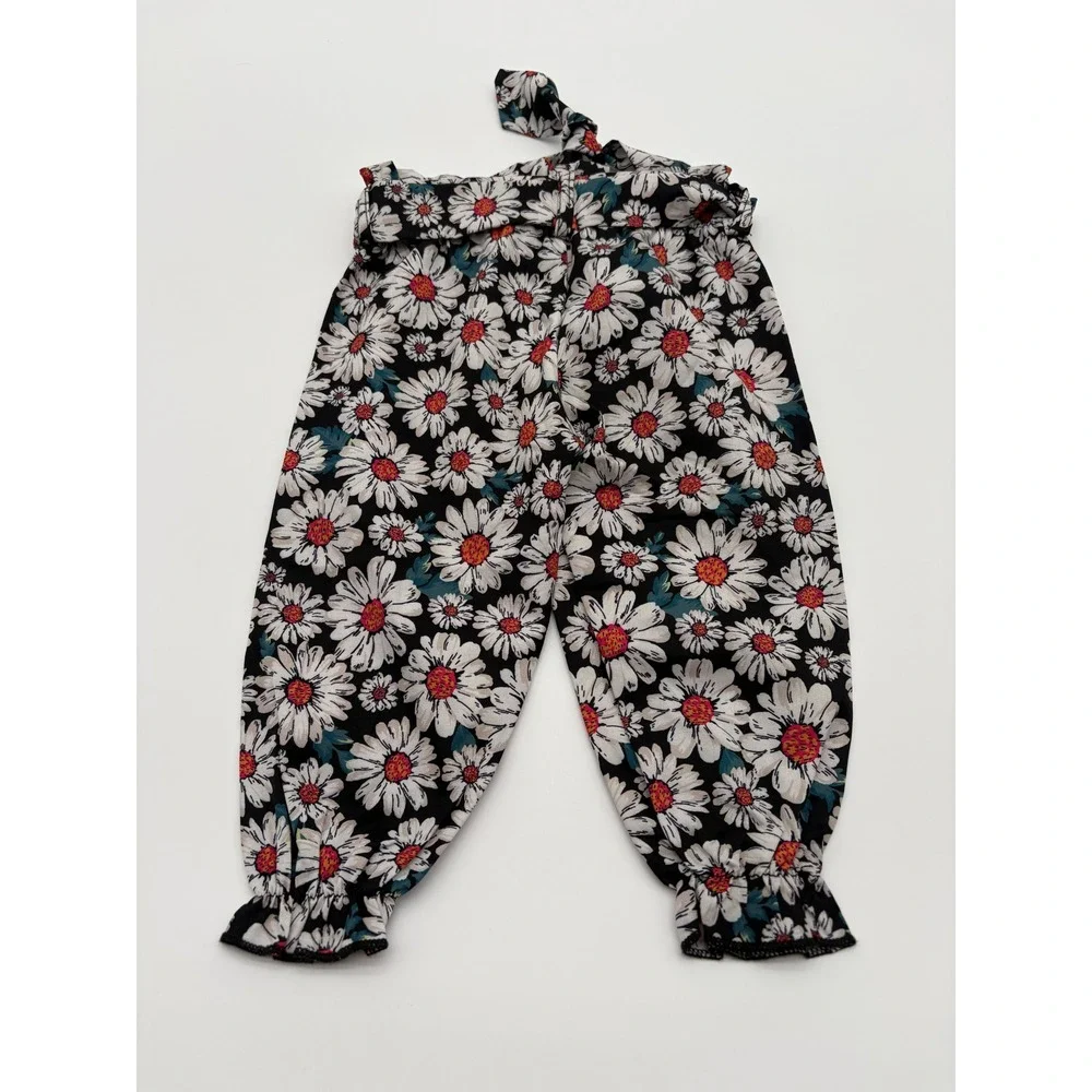 Floral vintage balloon Pants vintage girls Size 12-18M  EUC Daisy Paper bag‎